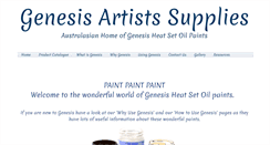 Desktop Screenshot of genesisoilpaints.com